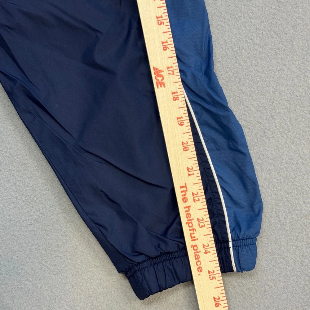 Vintage 90s NIKE Windbreaker Mens L Navy Blue Colorblock Full‎ Zip Lined Jacket